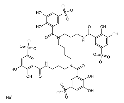 N,N',N'',N'''-tetra(2,3-dihydroxy-5-sulfobenzoyl)-1,5,10,14-tetraazatetradecane tetrasodium salt结构式