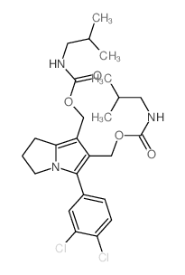 Carbamic acid, (2-methylpropyl)-,[5-(3,4-dichlorophenyl)-2,3-dihydro-1H-pyrrolizine-6,7-diyl]bis(methylene) ester (9CI)结构式