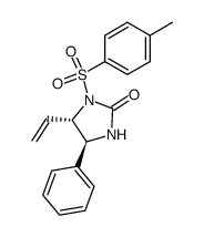 (4S,5S)-4-phenyl-1-tosyl-5-vinylimidazolidin-2-one结构式