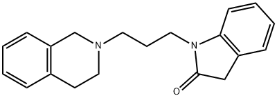 1-[3-(3,4-dihydroisoquinolin-2(1H)-yl)propyl]-1,3-dihydro-2H-indol-2-one structure