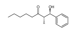 (anti)-1-hydroxy-2-methyl-1-phenyloctan-3-one Structure