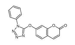 7-((1-phenyl-1H-tetrazol-5-yl)oxy)-2H-chromen-2-one结构式