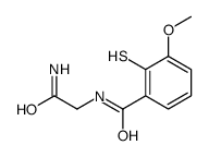 N-(2-amino-2-oxoethyl)-3-methoxy-2-sulfanylbenzamide结构式