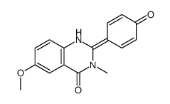 6-methoxy-3-methyl-2-(4-oxocyclohexa-2,5-dien-1-ylidene)-1H-quinazolin-4-one结构式