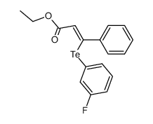 ethyl (Z)-3-((3-fluorophenyl)tellanyl)-3-phenylacrylate结构式