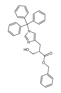 (S)-benzyl 2-(hydroxymethyl)-3-[1-(triphenylmethyl)-1H-imidazol-4-yl]propanoate结构式