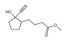 4-(2-cyano-2-hydroxy-cyclopentyl)-butyric acid methyl ester Structure