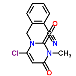 2-[(6-Chloro-3,4-dihydro-3-methyl-2,4-dioxo-1(2H)-pyrimidinyl)methyl]benzonitrile Structure