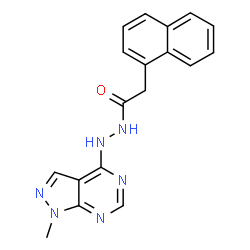 N'-(1-methyl-1H-pyrazolo[3,4-d]pyrimidin-4-yl)-2-(naphthalen-1-yl)acetohydrazide Structure