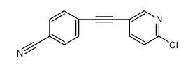 4-(6-chloropyridine-3-ylethynyl)benzonitrile结构式