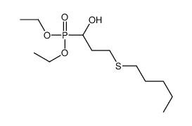 1-diethoxyphosphoryl-3-pentylsulfanylpropan-1-ol结构式