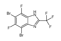 5,7-dibromo-4,6-difluoro-2-(trifluoromethyl)-1H-benzimidazole结构式