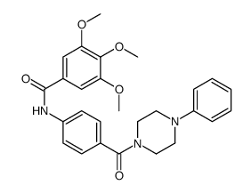 3,4,5-trimethoxy-N-[4-(4-phenylpiperazine-1-carbonyl)phenyl]benzamide结构式