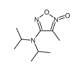 4-methyl-5-oxido-N,N-di(propan-2-yl)-1,2,5-oxadiazol-5-ium-3-amine结构式