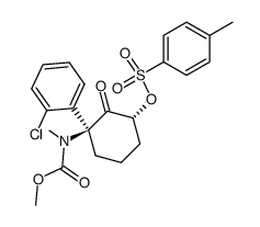 (1R,3S)-3-(2-chlorophenyl)-3-((methoxycarbonyl)(methyl)amino)-2-oxocyclohexyl 4-methylbenzenesulfonate结构式