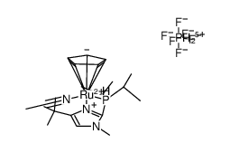 [CpRu(P−N)(MeCN)]PF6 structure