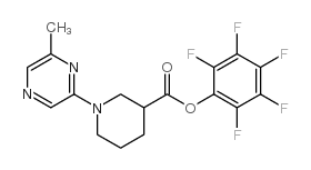 (2,3,4,5,6-pentafluorophenyl) 1-(6-methylpyrazin-2-yl)piperidine-3-carboxylate结构式