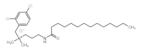 (2,4-dichlorobenzyl)dimethyl[3-[(1-oxotetradecyl)amino]propyl]ammonium chloride结构式