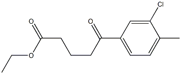 Ethyl 5-(3-chloro-4-methylphenyl)-5-oxovalerate Structure