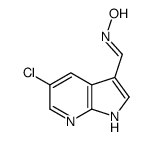 5-氯-1H-吡咯并[2,3-B]吡啶-3-羧醛肟结构式