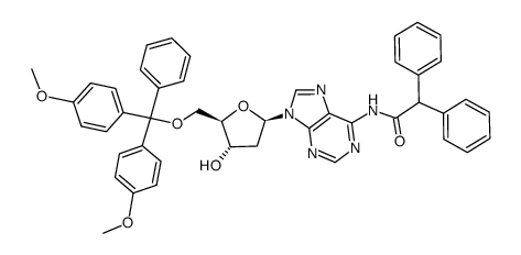 N6-(diphenylacetyl)-5'-O-(4,4'-dimethoxytrityl)-2'-deoxyadenosine Structure