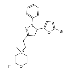 1-Phenyl-3-(2-Morpholino-aethyl)-5-<5-brom-furyl-(2)>-Δ2-pyrazolin-iodmethylat结构式