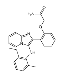 2-[2-(aminocarbonylmethoxy)phenyl]-3-(2-ethyl-6-methylphenylamino)imidazo[1,2-a]pyridine结构式