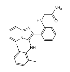 2-[2-(aminocarbonylmethylamino)phenyl]-3-(2,6-dimethylphenylamino)imidazo[1,2-a]pyridine结构式