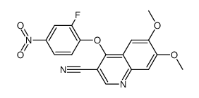 4-(2-fluoro-4-nitrophenoxy)-6,7-dimethoxyquinoline-3-carbonitrile结构式