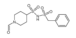 N-(benzylsulfonyl)-1-formylpiperidine-4-sulfonamide结构式