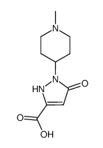 1-(1-methyl-[4]piperidyl)-5-oxo-2,5-dihydro-1H-pyrazole-3-carboxylic acid Structure