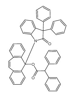 5-(3,3-diphenyl-2,3-dihydro-2-oxoindol-1-yl)dibenzo[a,d]cyclohepten-1-yl diphenylethanoate Structure