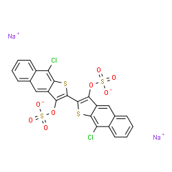 9,9'-Dichloro-2,2'-binaphtho[2,3-b]thiophene-3,3'-diol bis(sulfuric acid sodium) salt Structure