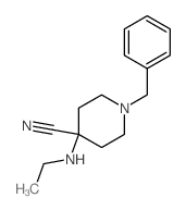 4-Piperidinecarbonitrile,4-(ethylamino)-1-(phenylmethyl)-结构式