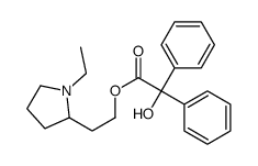 2-(1-ethylpyrrolidin-2-yl)ethyl 2-hydroxy-2,2-diphenylacetate Structure