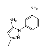 2-(3-aminophenyl)-5-methylpyrazol-3-amine Structure