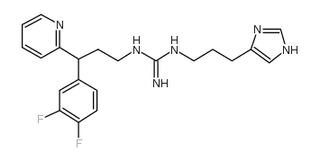 1-[3-(3,4-difluorophenyl)-3-pyridin-2-ylpropyl]-2-[3-(1H-imidazol-5-yl)propyl]guanidine结构式