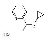 N-(1-(pyrazin-2-yl)ethyl)cyclopropanamine hydrochloride structure