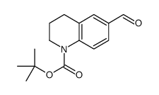 6-Formyl-3,4-dihydro-2H-quinoline-1-carboxylic acid tert-butyl ester结构式