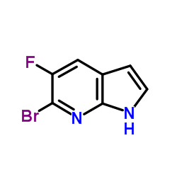 6-溴-5-氟-1H-吡咯并[2,3-b]吡啶结构式