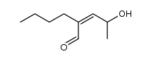 2-(2-hydroxypropylidene)hexanal Structure