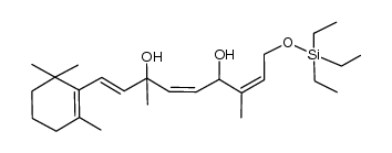 (1E,4Z,7Z)-3,7-dimethyl-9-((triethylsilyl)oxy)-1-(2,6,6-trimethylcyclohex-1-en-1-yl)nona-1,4,7-triene-3,6-diol Structure