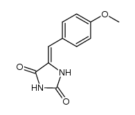 5-(4-methoxybenzylidene)imidazolidine-2,4-dione结构式