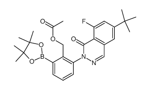 2-(6-(tert-butyl)-8-fluoro-1-oxophthalazin-2(1H)-yl)-6-(4,4,5,5-tetramethyl-1,3,2-dioxaborolan-2-yl)benzyl acetate Structure