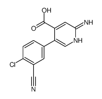 2-amino-5-(4-chloro-3-cyanophenyl)pyridine-4-carboxylic acid结构式