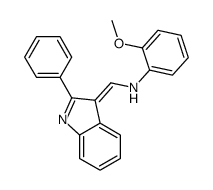 2-methoxy-N-[(2-phenylindol-3-ylidene)methyl]aniline结构式