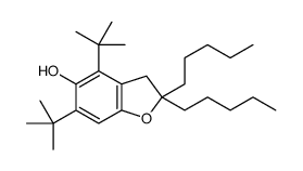 4,6-ditert-butyl-2,2-dipentyl-3H-1-benzofuran-5-ol结构式