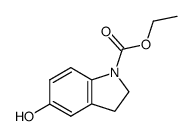 ethyl 5-hydroxy-2,3-dihydroindole-1-carboxylate结构式