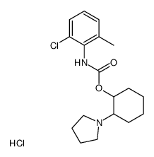 (2-Chloro-6-methyl-phenyl)-carbamic acid 2-pyrrolidin-1-yl-cyclohexyl ester; hydrochloride Structure