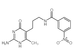 N-[3-(2-amino-4-methyl-6-oxo-3H-pyrimidin-5-yl)propyl]-3-nitro-benzamide Structure